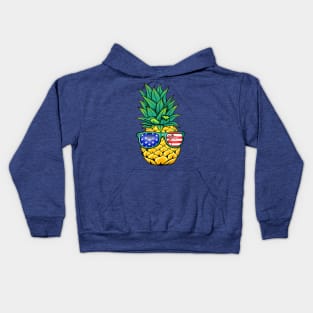 USA Patriotic Pineapple Kids Hoodie